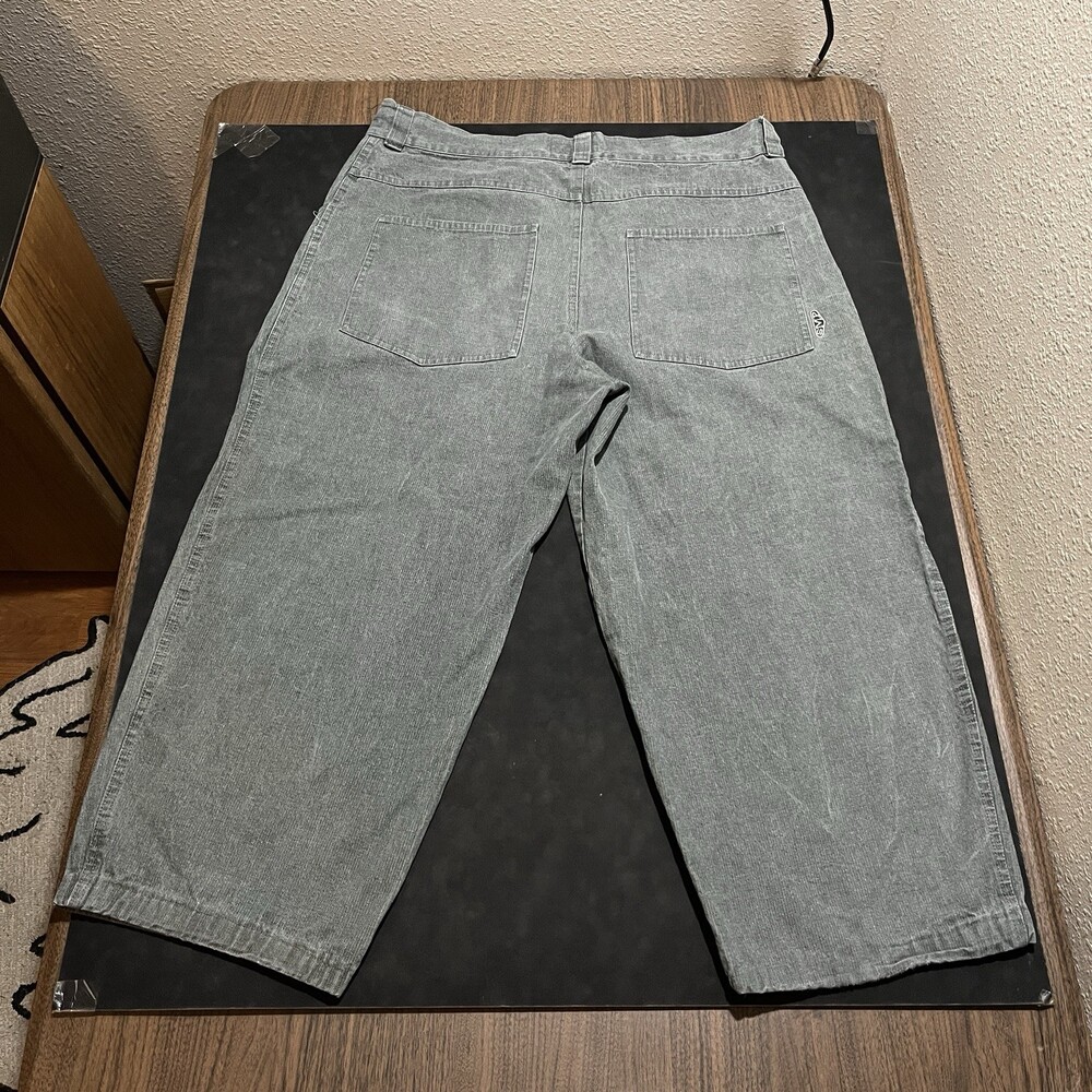 Vintage SMP Pants Corduroy SKATEBOARDING JNCO Wide Leg Baggy Striped Denim Mens